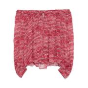 Isabel Marant Étoile Vallmored Off-Shoulder Elastisk Topp Pink, Dam