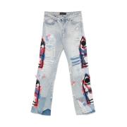 Who Decides War Isblå Bootcut Denim Jeans Blue, Herr