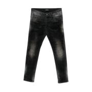 Salvatore Santoro Svart Slim Fit Denim Jeans Black, Herr