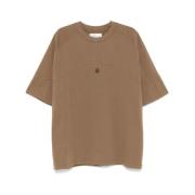 Untitled Artworks Olivbrun Crew Neck T-shirt Brown, Herr