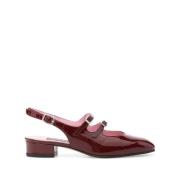 Carel Röda läder slingback skor Red, Dam