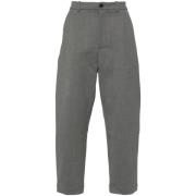 Studio Nicholson Grå Twill Tapered Leg Byxor Gray, Herr