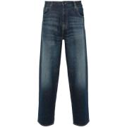 7 For All Mankind Indigo Blå Denim Straight Leg Jeans Blue, Herr