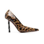 Vetements Leopardmönstrade Drillklackpumps Multicolor, Dam