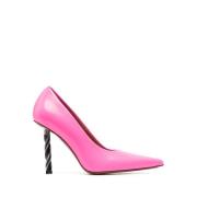 Vetements Hot Pink Läder Drill-Häl Pumps Pink, Dam