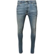 Amiri Blå Skinny Stretch Jeans med Logo Blue, Herr