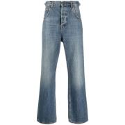 Haikure Indigo Blå Straight-Leg Bomullsjeans Blue, Herr