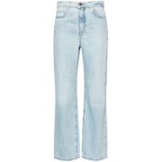 Frame Regenerativ Bomull Denim Jeans Blue, Dam