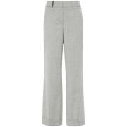 Peserico Heather Grey Ullblandning Slub Byxor Gray, Dam