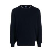 Fedeli Midnight Blue Cashmere Crew-neck Sweater Blue, Herr