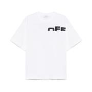 Off White Vit Crew Neck Kortärmad T-shirt White, Herr