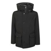 Woolrich Vattentät Bomull Anorak Jacka Svart Black, Herr