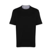 Brunello Cucinelli Svart Bomull Jersey Lagers T-shirt Black, Herr