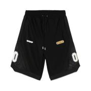 Off White Shorts med elastisk dragsko i midjan och fickor Black, Herr