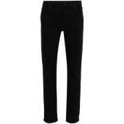 7 For All Mankind Svarta Skinny Cut Denim Jeans Black, Dam