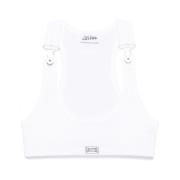 Jean Paul Gaultier Vit Racerback Ärmlös Topp White, Dam