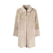 Suprema Faux Fur Shearling Jackets Beige, Dam