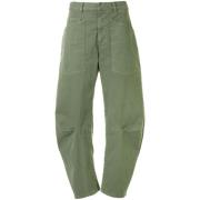 Nili Lotan Army Green Wide-Leg Trousers Green, Dam