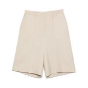 Birgitte Herskind Beige Shorts med Knappar Beige, Dam