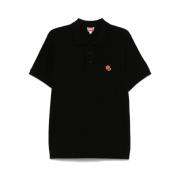 Kenzo Svart Polotröja med Logobrodyr Black, Herr