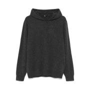 7 For All Mankind Mörkgrå Cashmere Fleece Hoodie Gray, Herr