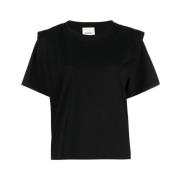 Isabel Marant Svart Bomull Rund Hals T-shirt Black, Dam