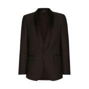 Dolce & Gabbana Micro-Dot Blazer Black, Herr