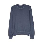 La Fileria Round-neck Knitwear Blue, Herr