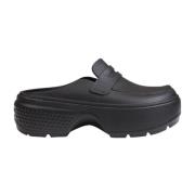 Crocs Svarta gummi slip-on tofflor Black, Dam