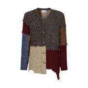 Dolce & Gabbana Multifärgad Patchwork Distressed Cardigan Multicolor, ...