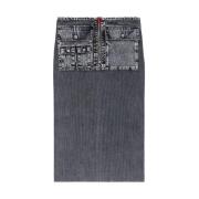 Diesel Cargo pennkjol med denimpaneler Gray, Dam