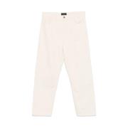 Alanui Beige Klassiska Knapp Jeans med Fickor White, Herr