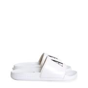 Armani Exchange Vita polyeten sandaler med huvudband White, Dam