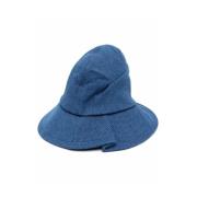 Ader Error Blå Logo Patch Bucket Hat Blue, Herr