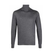 Mauro Ottaviani Mörkgrå Cashmere-Silke Roll-Neck Tröja Gray, Herr