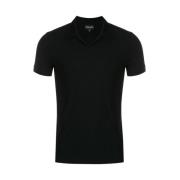 Giorgio Armani Svart Polo Top Slim Fit Black, Herr