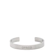 MM6 Maison Margiela Silverton Öppen Manschett Armband Gray, Dam