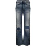 R13 Indigo Slim-Cut High-Waisted Jeans Blue, Herr