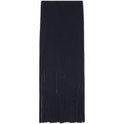 Alanui Midnight Blue Stickad Kjol med Fransar Blue, Dam