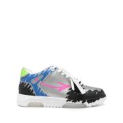 Off White Grå Snörad Sneaker med dragkedja Multicolor, Herr