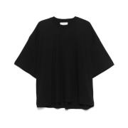 Studio Nicholson Svart Crew Neck T-shirt Black, Herr