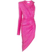 Alexandre Vauthier Hot Pink Klänning med Strassdetaljer Pink, Dam