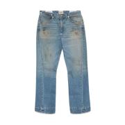 Gallery Dept. Indigo Denim Jeans med Whiskering Effekt Blue, Herr