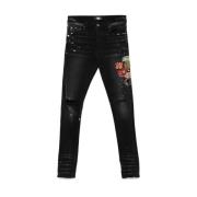 Amiri Svart Klassiska Knappflyg Jeans Black, Herr