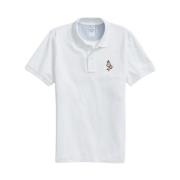 Brooks Brothers Vit Slim Fit Henry Supima Bomull Polo White, Herr