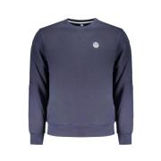 North Sails Blå Bomullsweatshirt med Applique Logo Blue, Herr