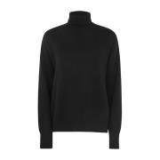 MRZ Svart Turtle Neck Sweater Black, Dam