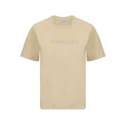 Burberry Ikoniskt Logotyp Bomull T-shirt Beige, Dam