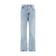 Balenciaga Klassiska Straight Leg Jeans Blue, Dam