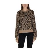 Jacqueline de Yong Brun Nylon Pullover Höst/Vinter Kollektion Brown, D...